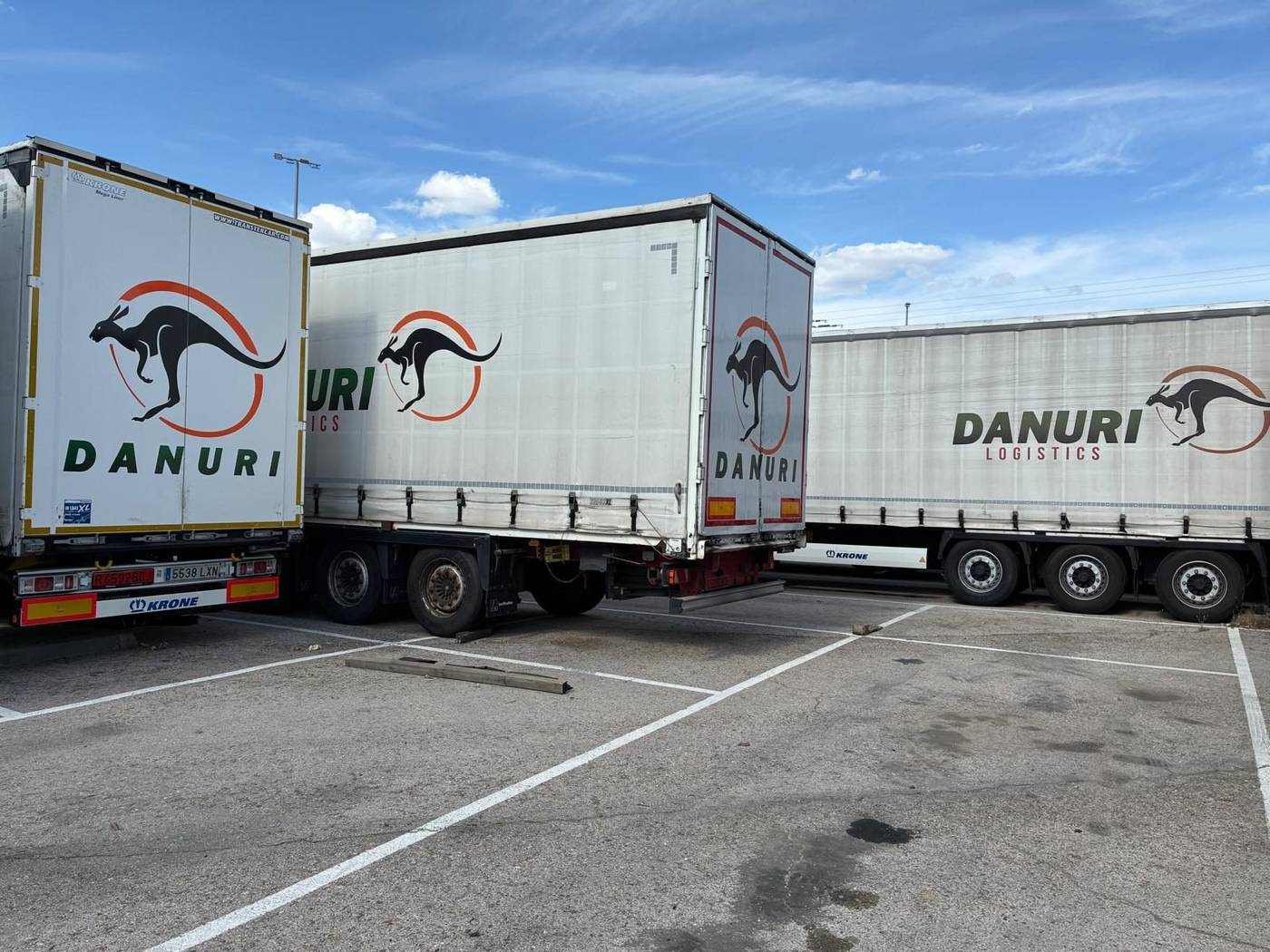 Flota de semirremolques tautliner Danuri Logistics en Madrid